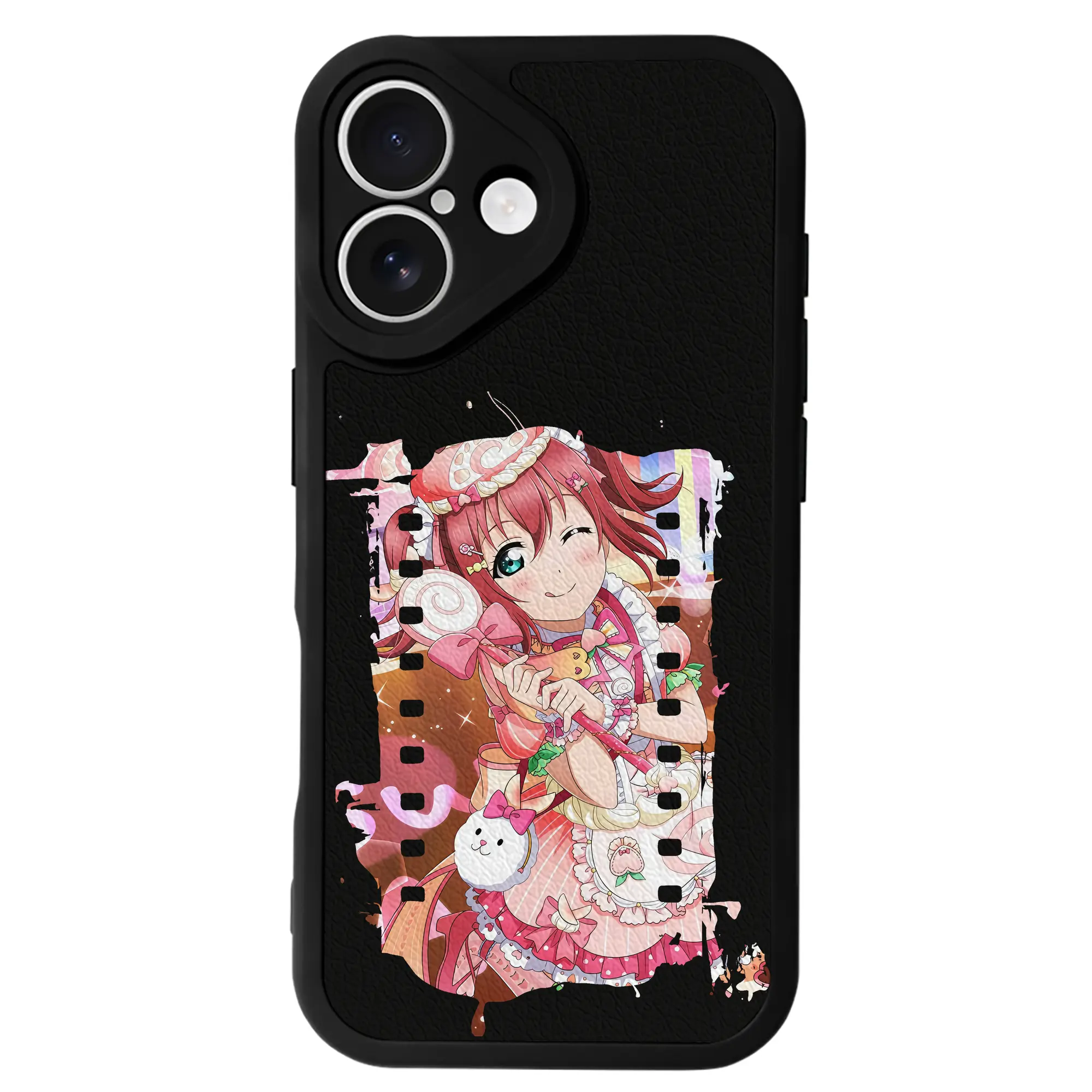 Love Live! グッズ,黒澤ルビィ - IPhone 16シリーズ対応 ・ シリコンスマホケース ・ レザー調 ・ 高精度フィット ・ 耐衝撃 ・ ワイヤレス充電対応 ・ 精密カット